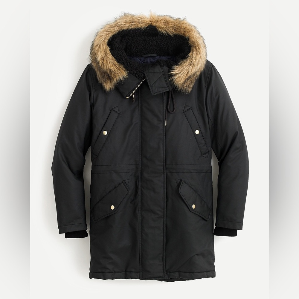 J. Crew Tall Small Perfect Winter Parka with eco-friendly PrimaLoft®
